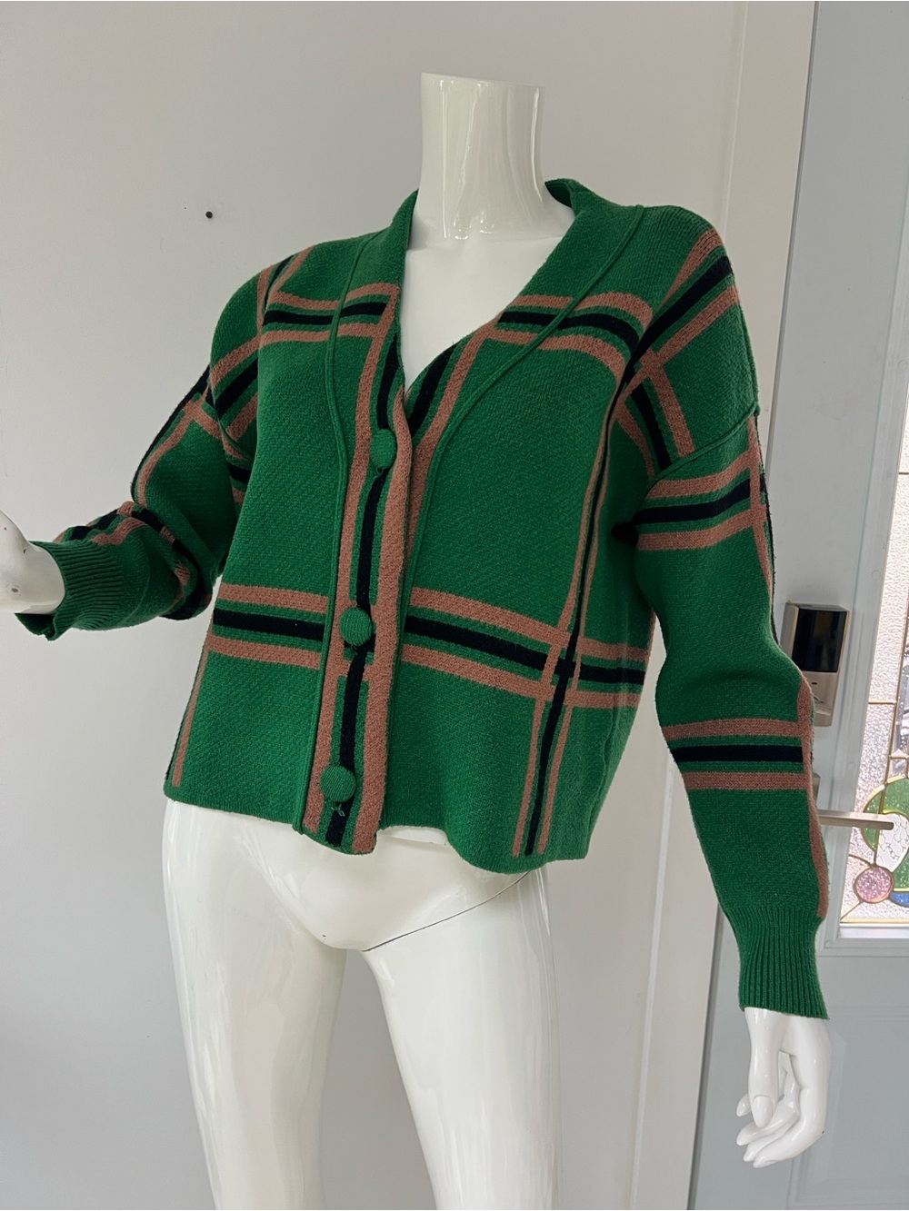 Anthropology cropped Womens Cardigan Sweater Boho sweater